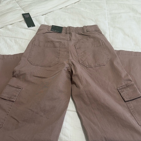 NWT Wild Fable by Target women’s XXS Mauve wide leg cargo pants - Picture 4 of 7